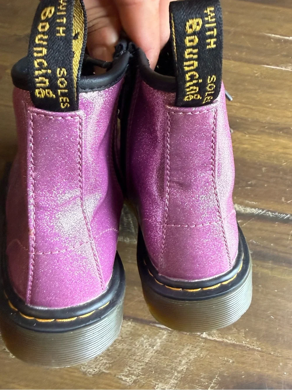 Dr Martens Glitter Lace Up Boots